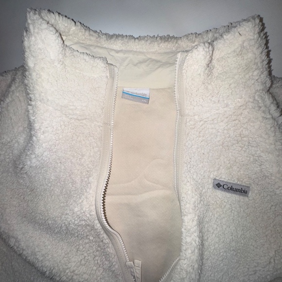 SALE Columbia Sportswear Women's Sherpa Full Zip Jacket Cream Teddy XXL - Picture 7 of 9